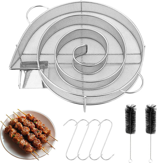 Kaltrauchgenerator Edelstahl – Räucherschnecke mit Griff für Räucherofen, BBQ & Smoker